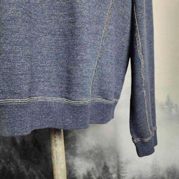 Tommy Bahama Reversible Quarter-Zip Navy Mock Neck Sweater | Men's LT - Picture 6 of 13